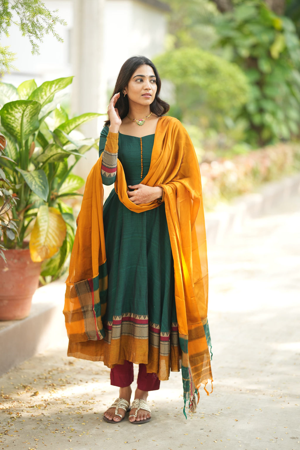 Sundari Pure Handloom Anarkali