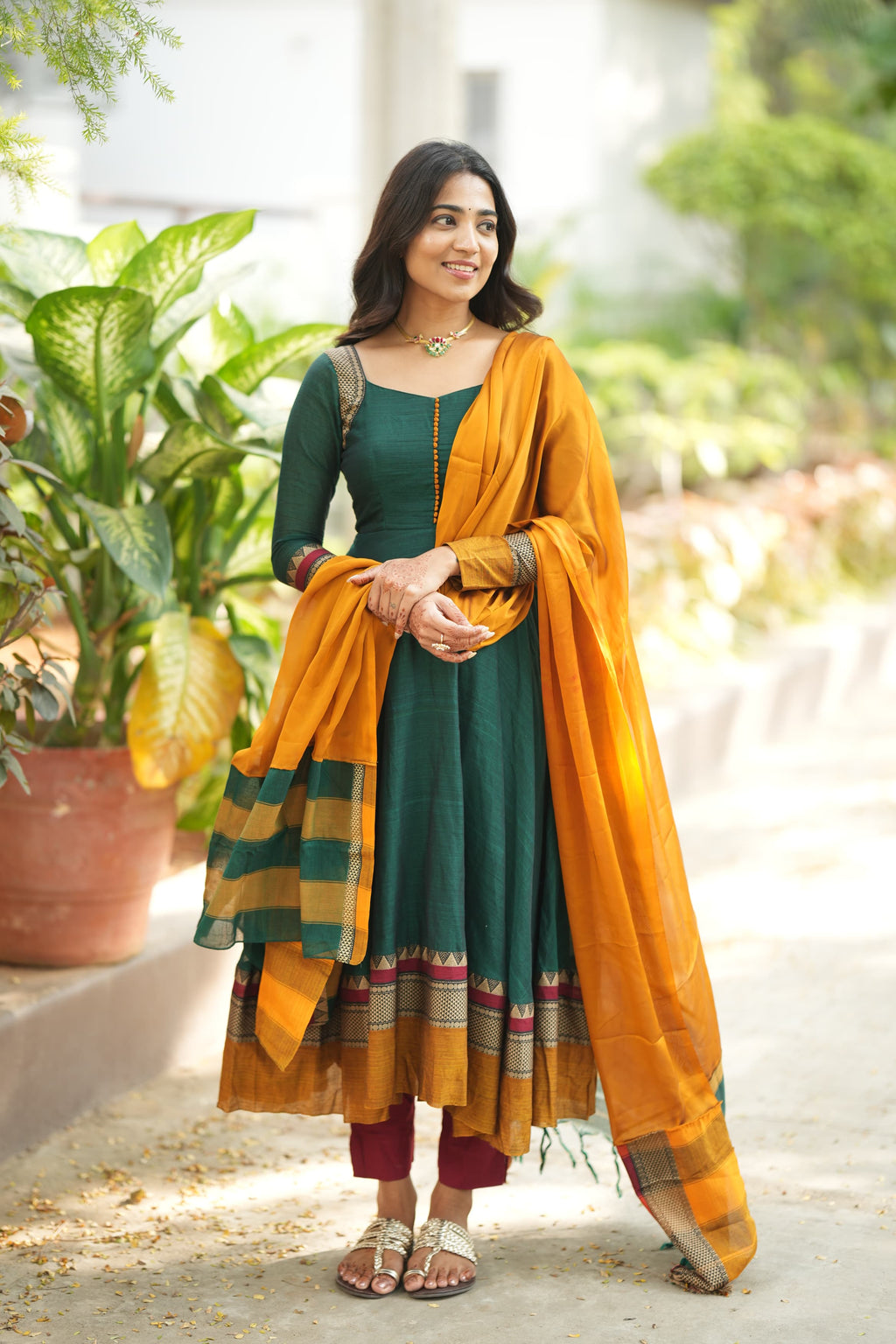 Sundari Pure Handloom Anarkali