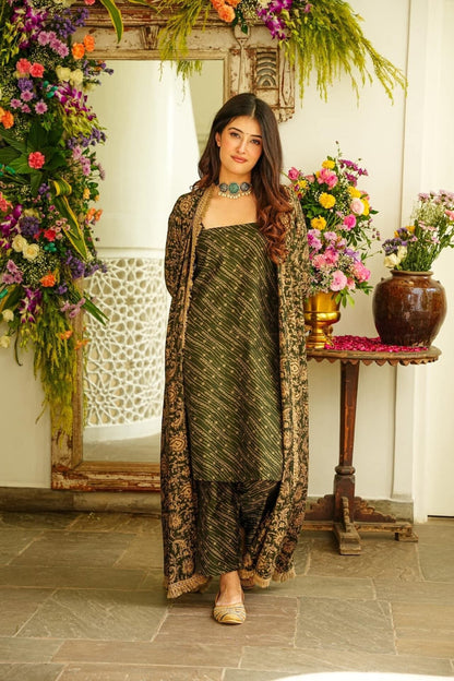 Zenia muslin kurta-shrug