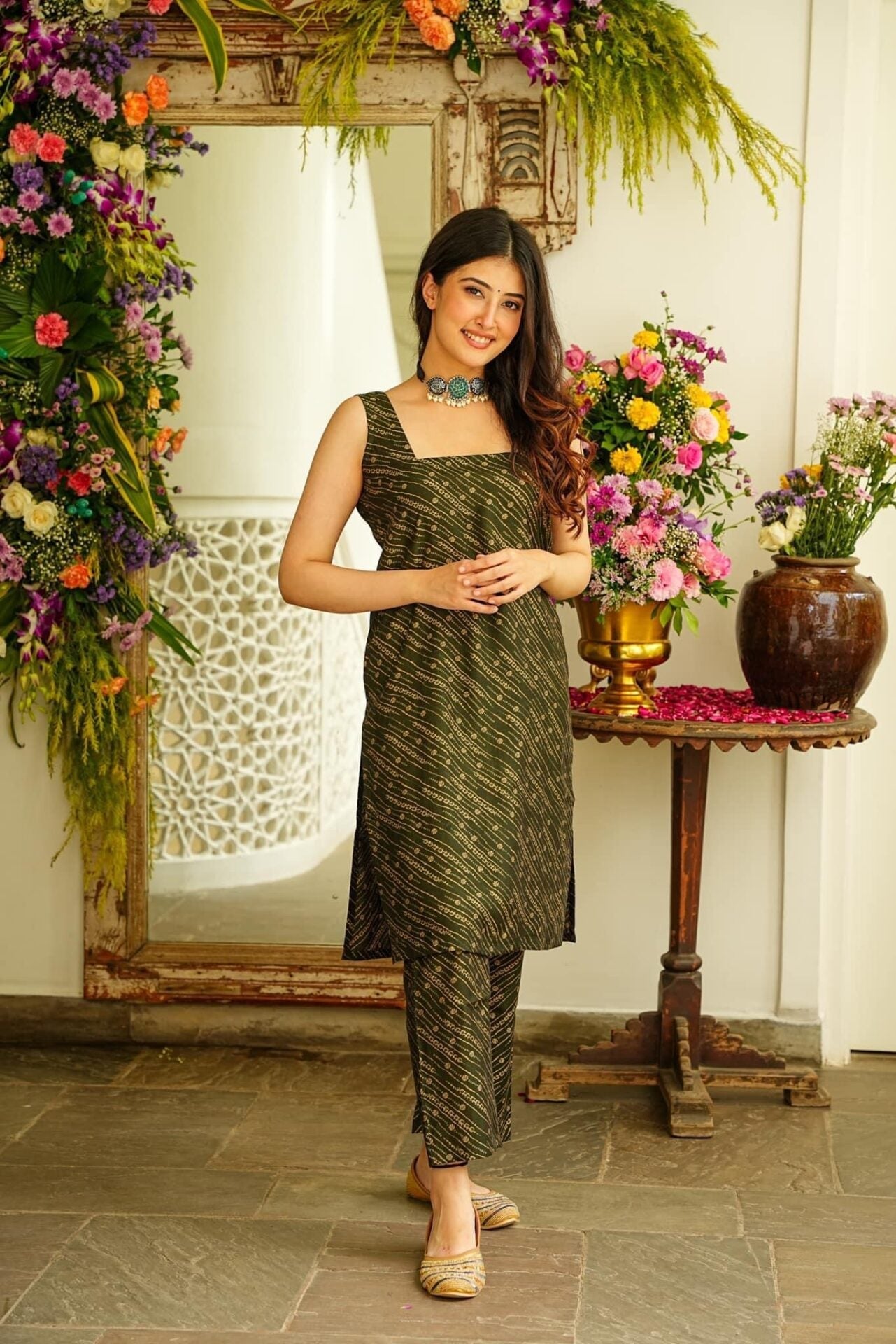 Zenia muslin kurta-shrug