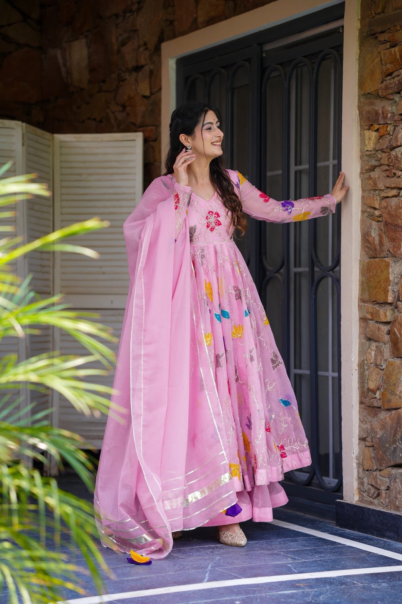 Jaipuri Petals Suit Set