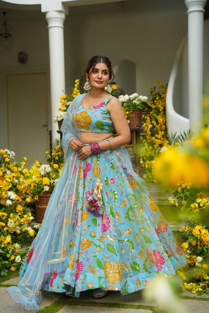 Embroidered Festive Wear Lehenga Set