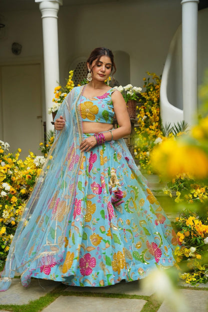 Embroidered Festive Wear Lehenga Set