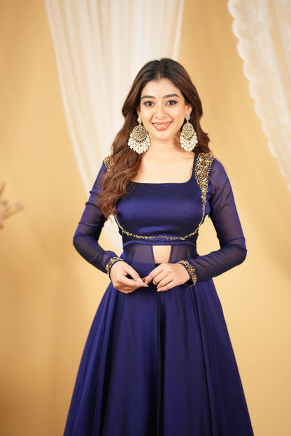 Manisha series2 Premium Designer Slit anarkali with skirt